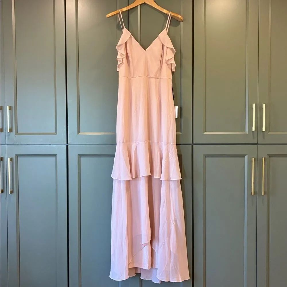 Lulu's Blush High Low Ruffle Dress